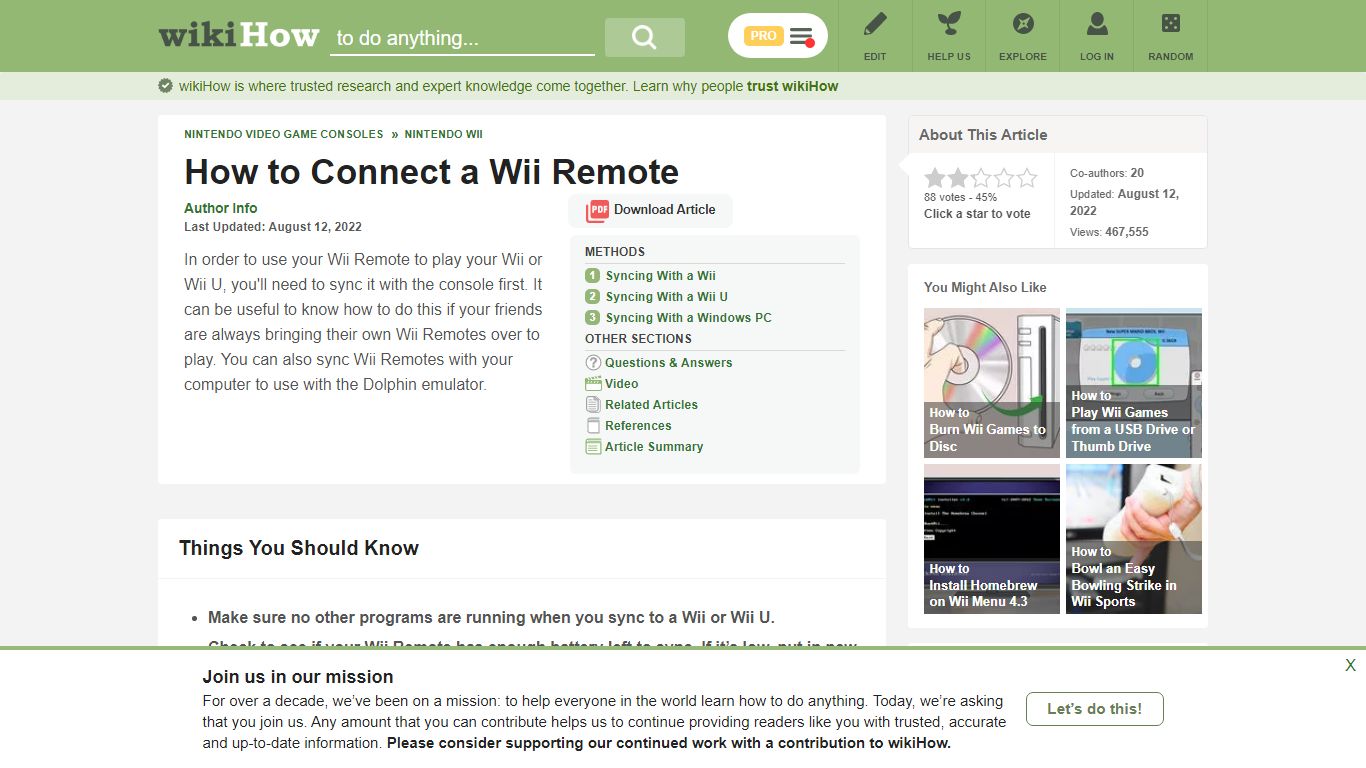 3 Ways to Connect a Wii Remote - wikiHow