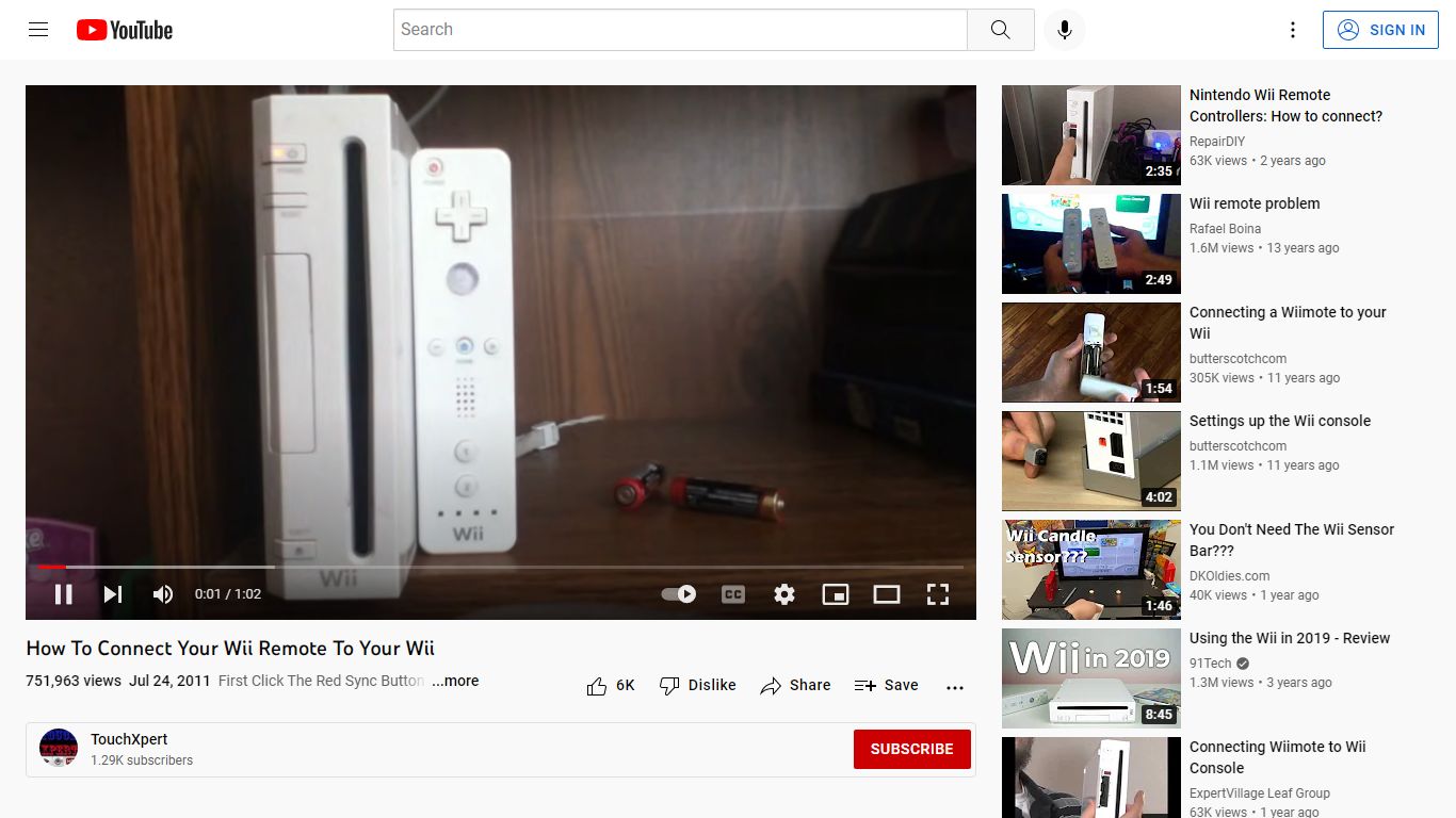 How To Connect Your Wii Remote To Your Wii - YouTube