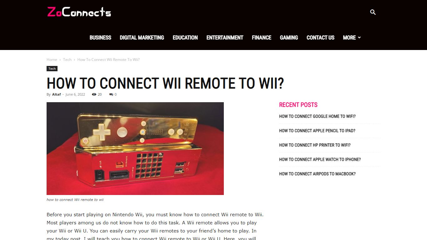 How To Connect Wii Remote To Wii?